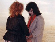 Алла и Филипп на съемках клипа "Пташечка". 1993 год. Автор: В. Гурецкий